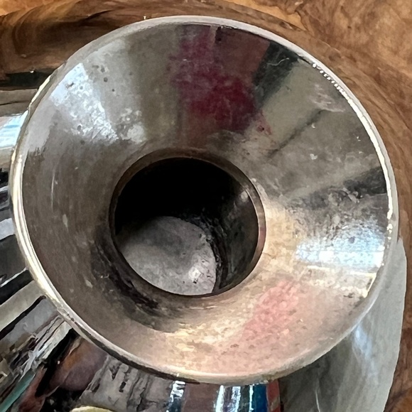 MCM AS Solingen Germany Candle Holders Brushed Steel Tripod Atomic 2 Set EUC - Picture 9 of 15